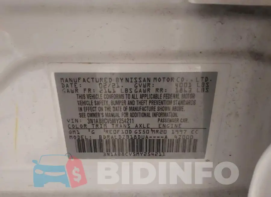 3N1AB8CV5MY254211 Photo# 9