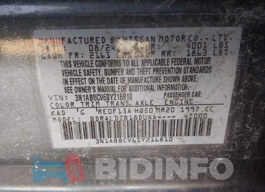 3N1AB8CV6SY216810 Photo# 9