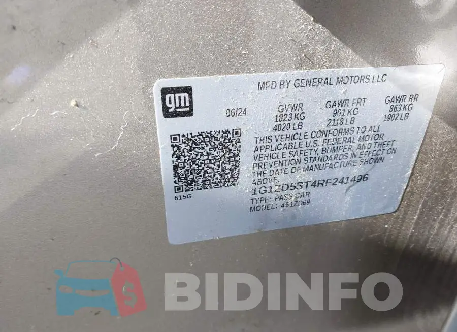 1G1ZD5ST4RF241496 Photo# 9