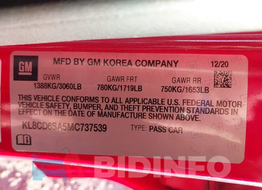 KL8CD6SA5MC737539 Photo# 9