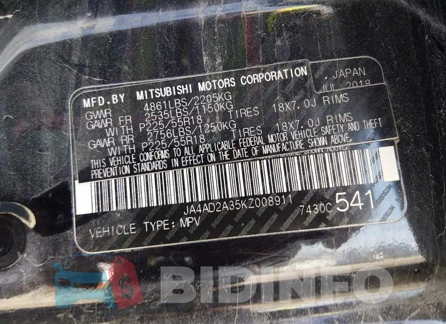 JA4AD2A35KZ008911 Photo# 9