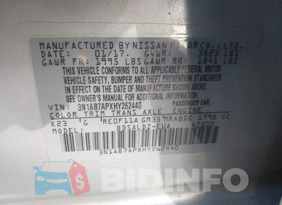 3N1AB7APXHY262440 Photo# 9
