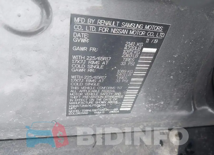 KNMAT2MVXLP531294 Photo# 9