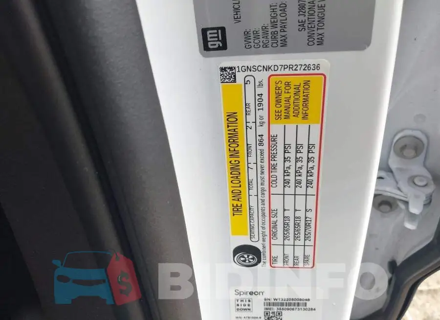 1GNSCNKD7PR272636 Photo# 9