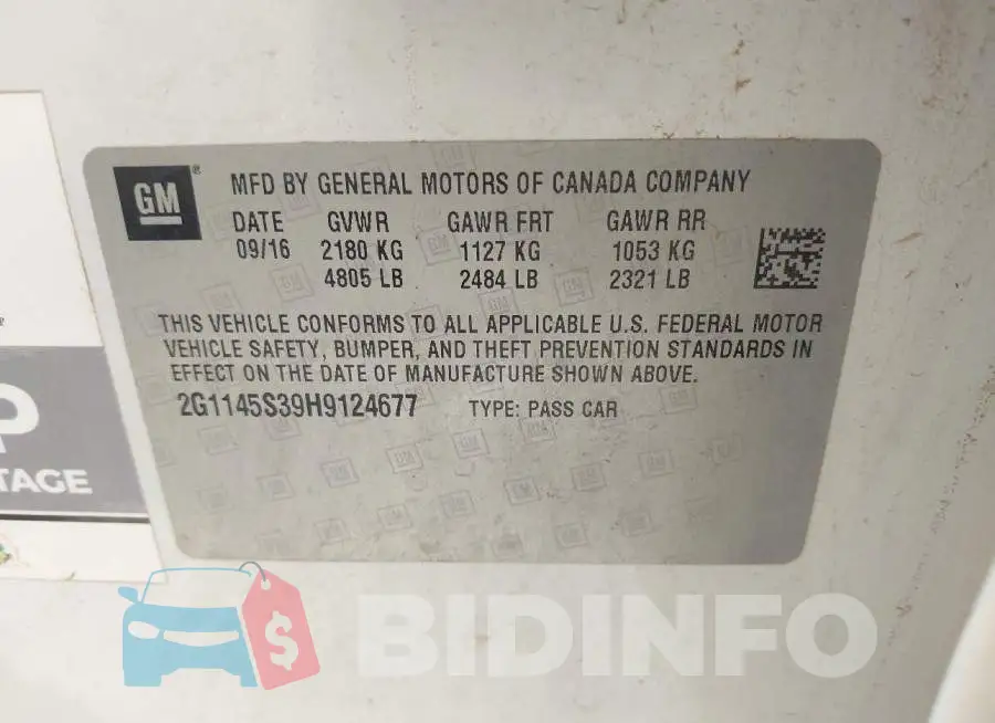 2G1145S39H9124677 Photo# 9