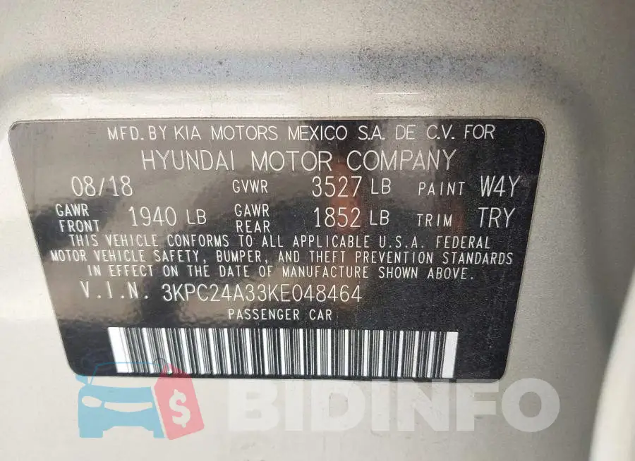 3KPC24A33KE048464 Photo# 9