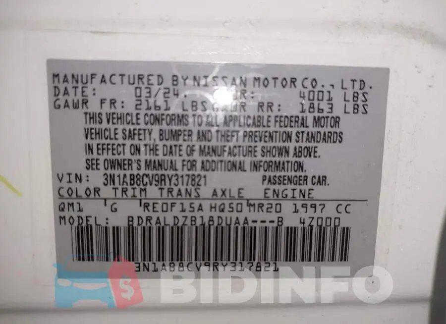 3N1AB8CV9RY317821 Photo# 9
