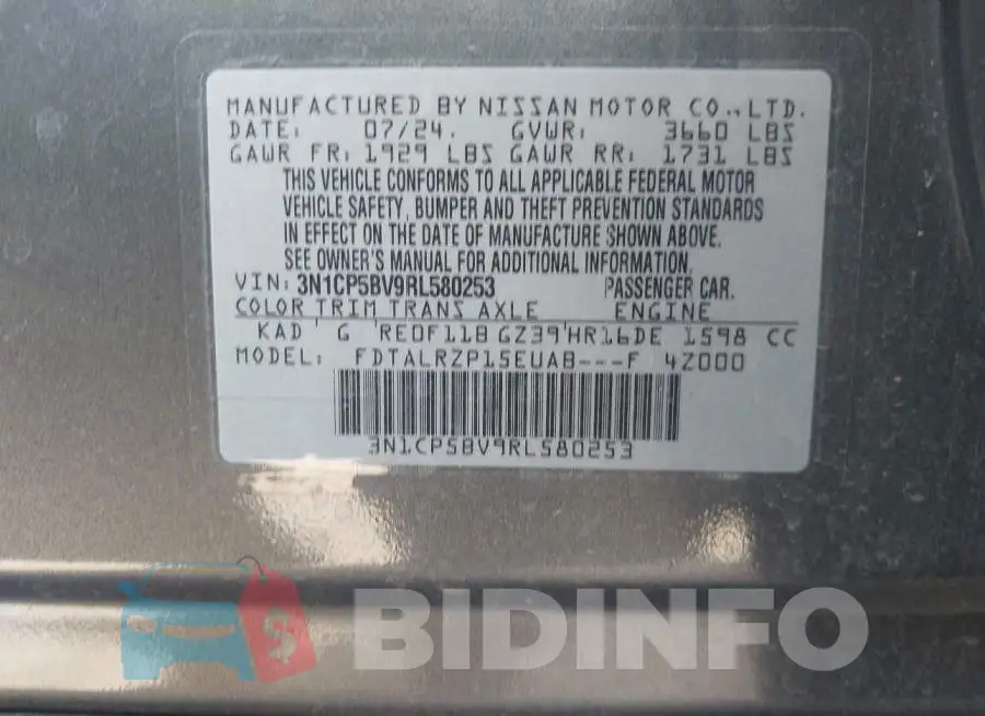 3N1CP5BV9RL580253 Photo# 9
