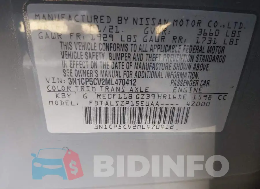 3N1CP5CV2ML470412 Photo# 9