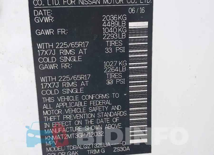KNMAT2MT3GP712032 Photo# 9