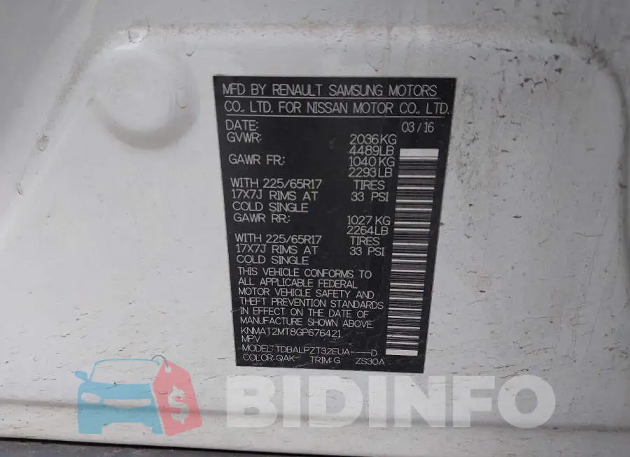 KNMAT2MT8GP676421 Photo# 9