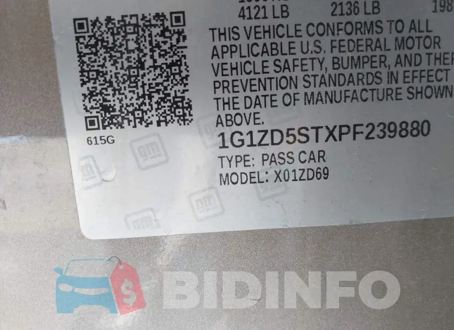 1G1ZD5STXPF239880 Photo# 9