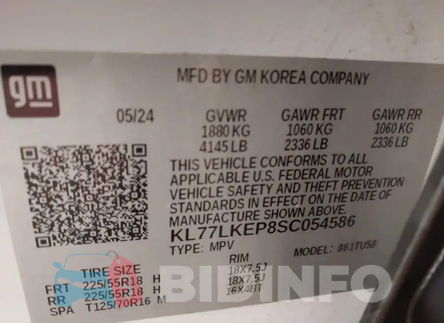KL77LKEP8SC054586 Photo# 9