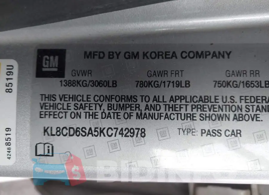 KL8CD6SA5KC742978 Photo# 9