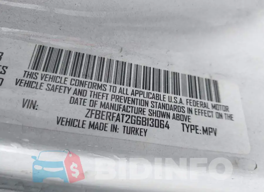 ZFBERFAT2G6B13064 Photo# 9