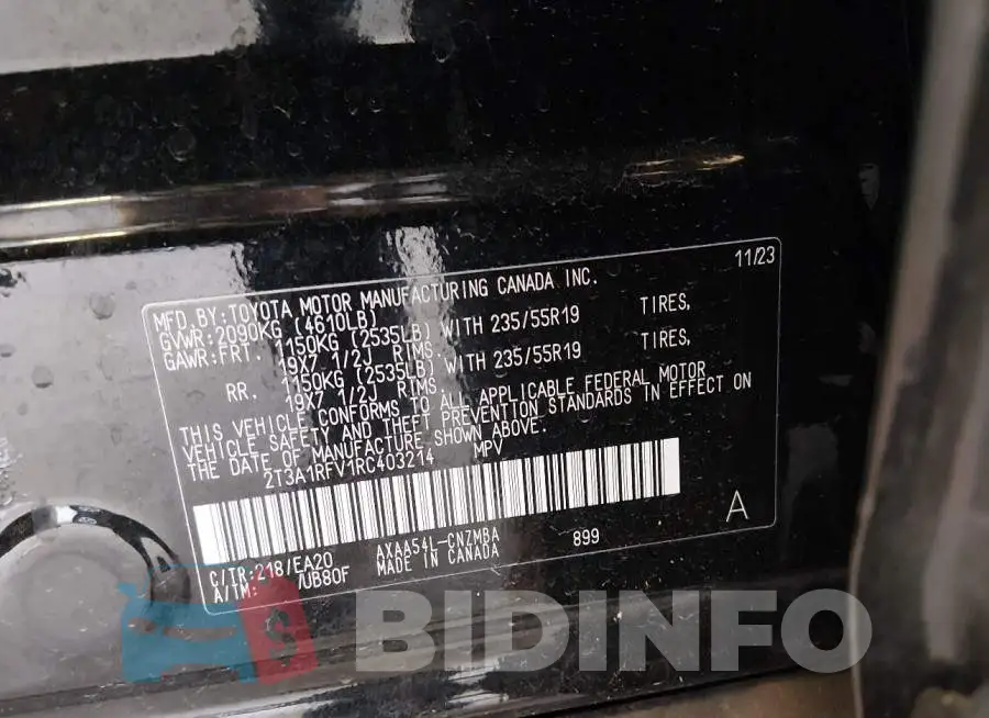 2T3A1RFV1RC403214 Photo# 9