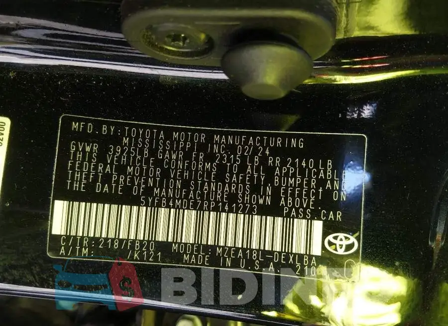 5YFB4MDE7RP141273 Photo# 9