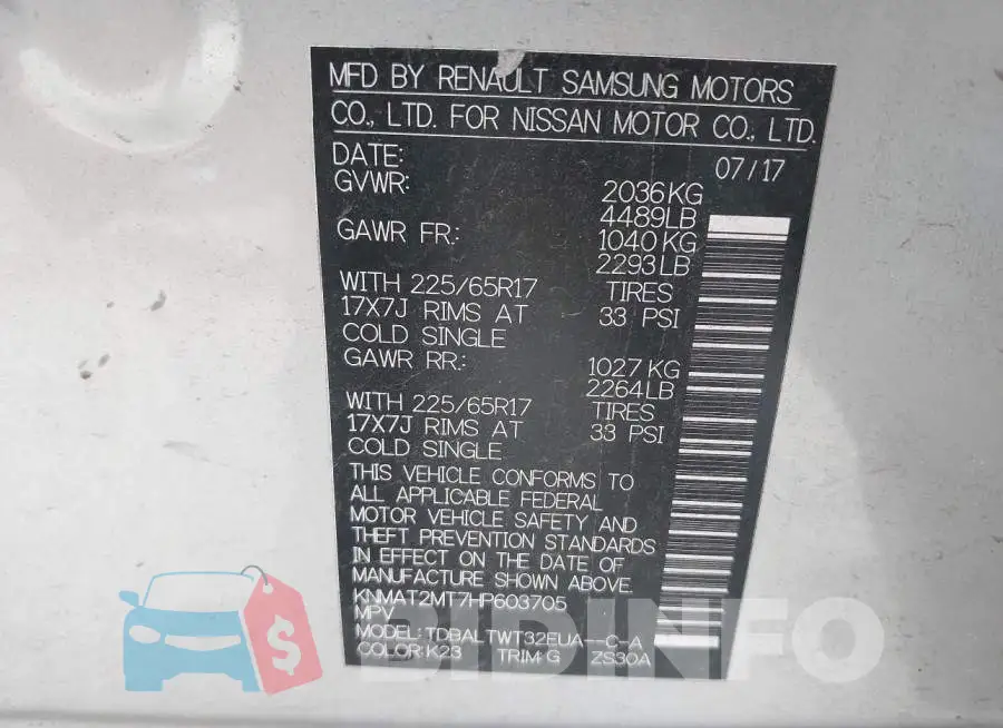 KNMAT2MT7HP603705 Photo# 9