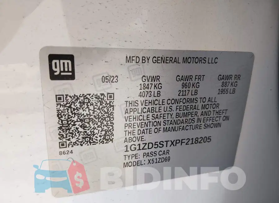 1G1ZD5STXPF218205 Photo# 9