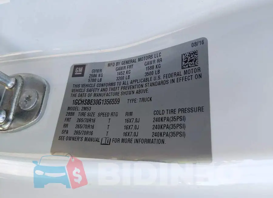 1GCHSBE30G1356559 Photo# 9