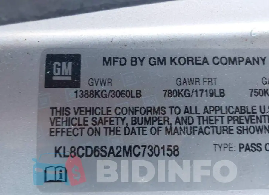 KL8CD6SA2MC730158 Photo# 9