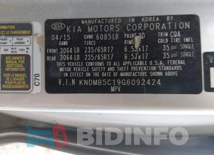 KNDMB5C19G6092424 Photo# 9