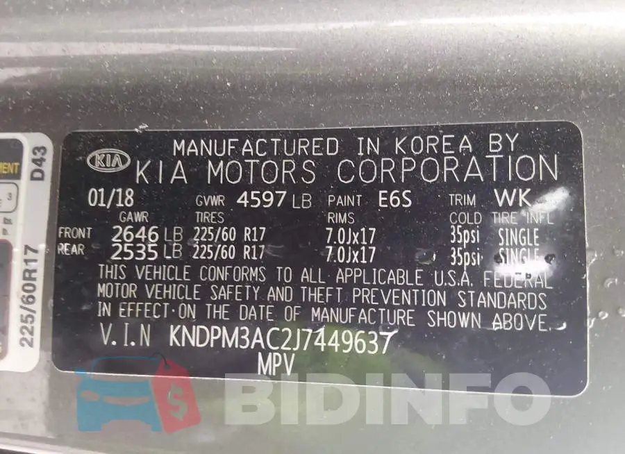 KNDPM3AC2J7449637 Photo# 9