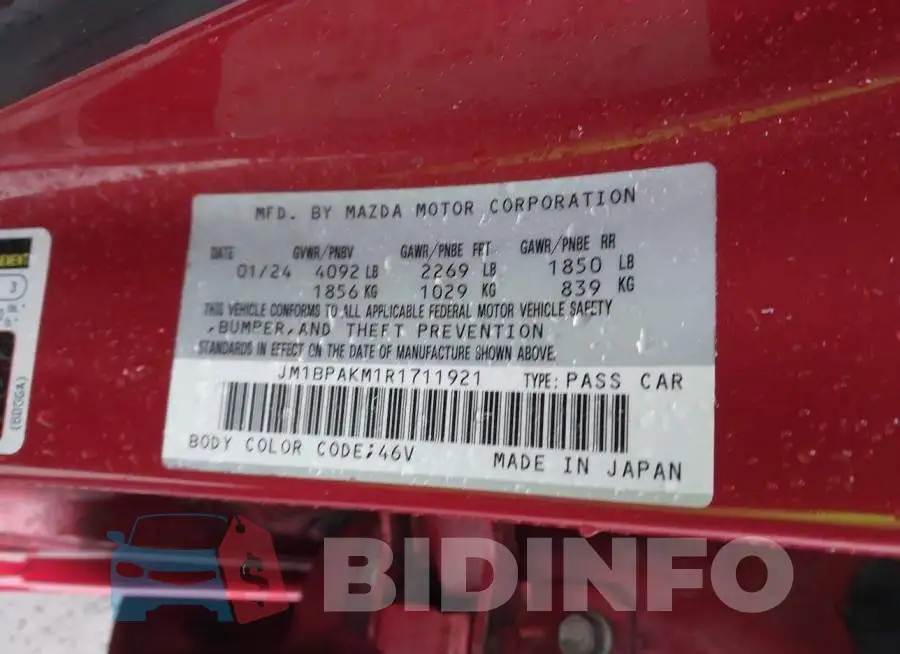 JM1BPAKM1R1711921 Photo# 9