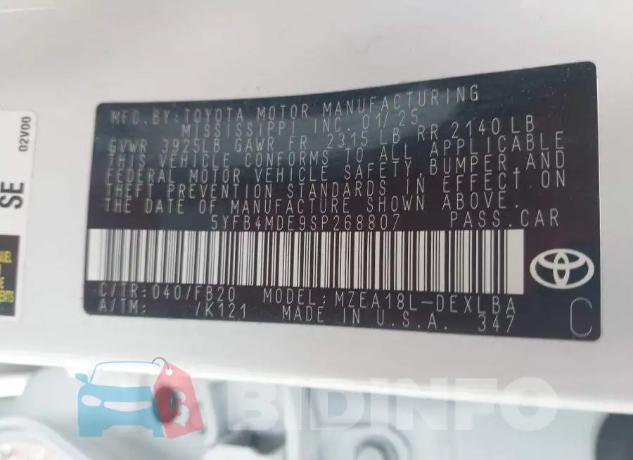 5YFB4MDE9SP268807 Photo# 9