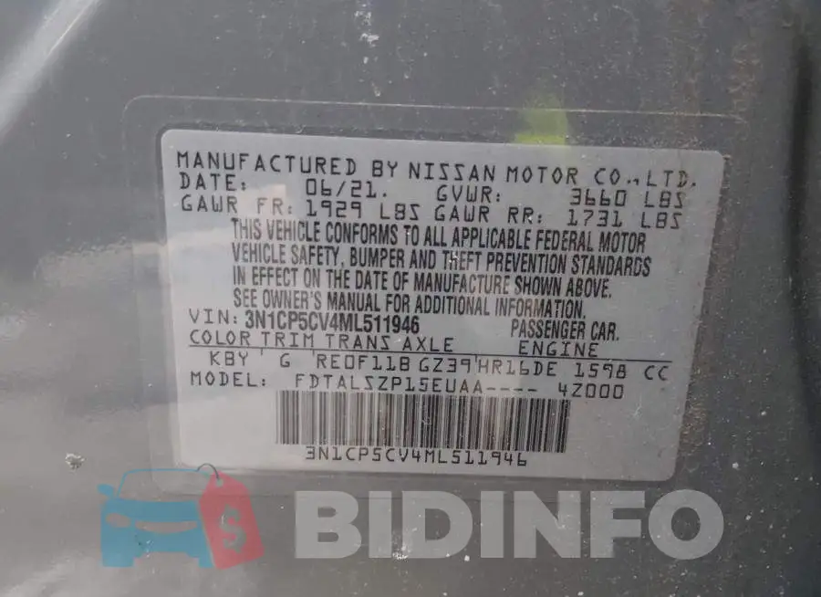 3N1CP5CV4ML511946 Photo# 9