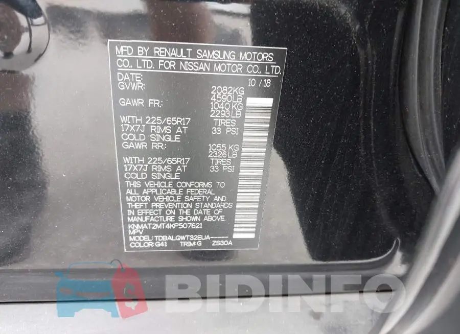 KNMAT2MT4KP507621 Photo# 9