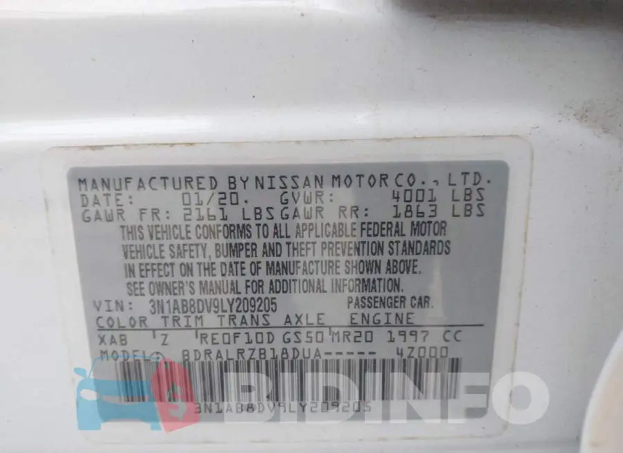 3N1AB8DV9LY209205 Photo# 9