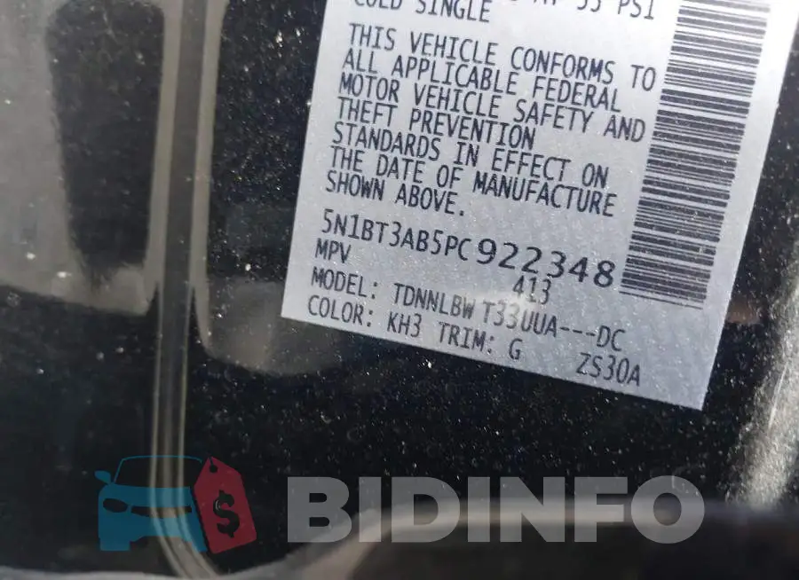 5N1BT3AB5PC922348 Photo# 9