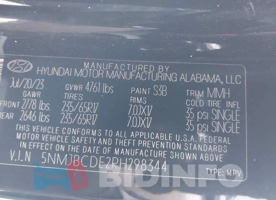 5NMJBCDE2RH298344 Photo# 9
