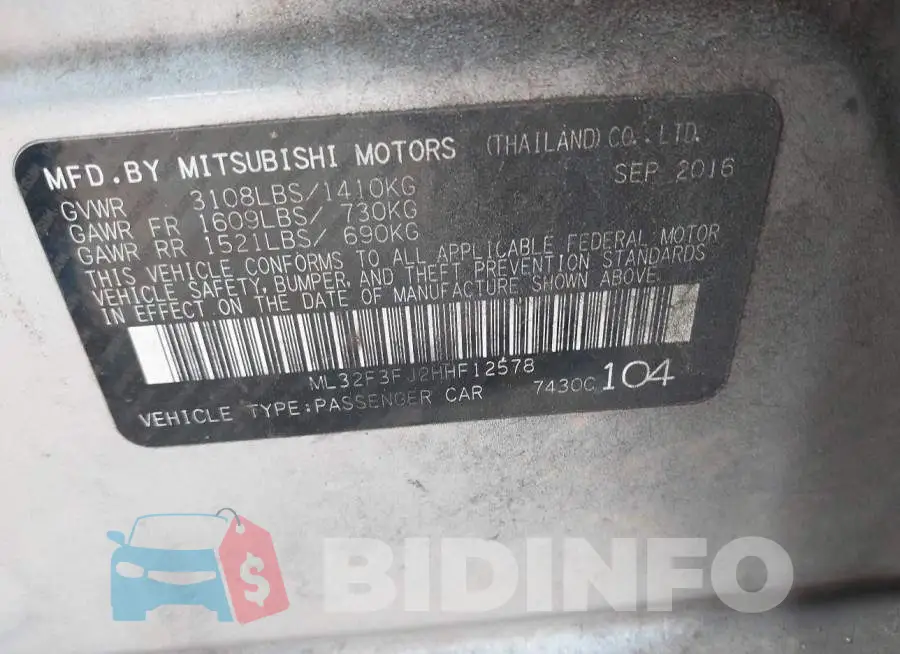 ML32F3FJ2HHF12578 Photo# 9