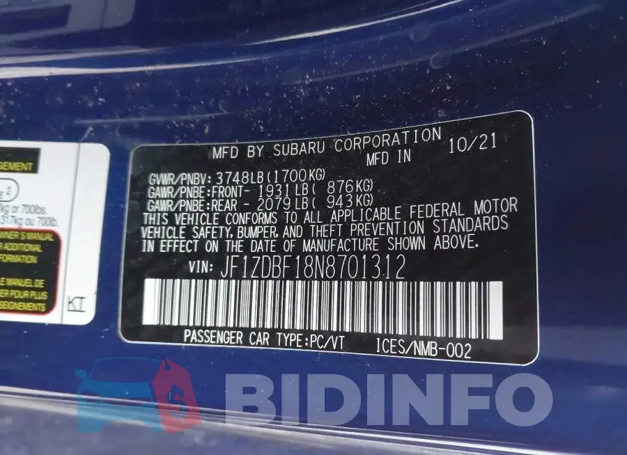 JF1ZDBF18N8701312 Photo# 9