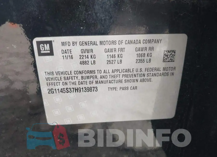 2G1145S37H9139873 Photo# 9