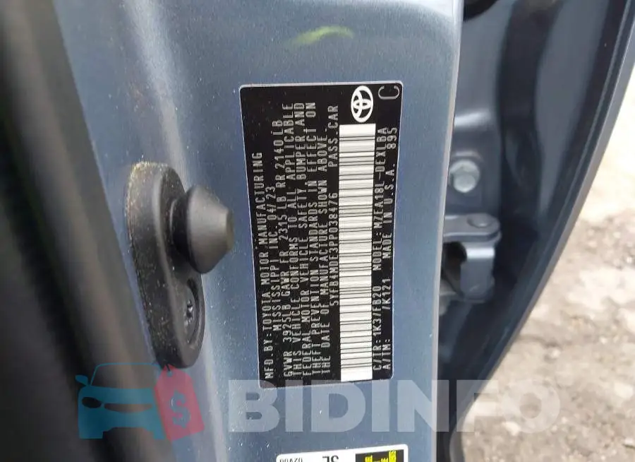 5YFB4MDE3PP038476 Photo# 9
