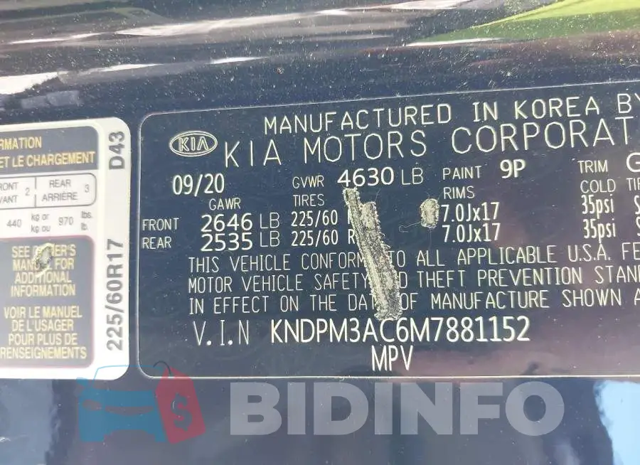 KNDPM3AC6M7881152 Photo# 9