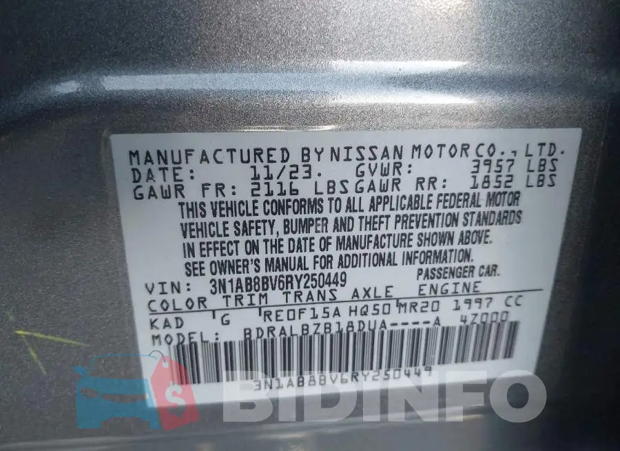 3N1AB8BV6RY250449 Photo# 9