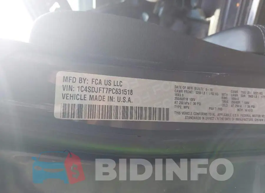 1C4SDJFT7PC631518 Photo# 9