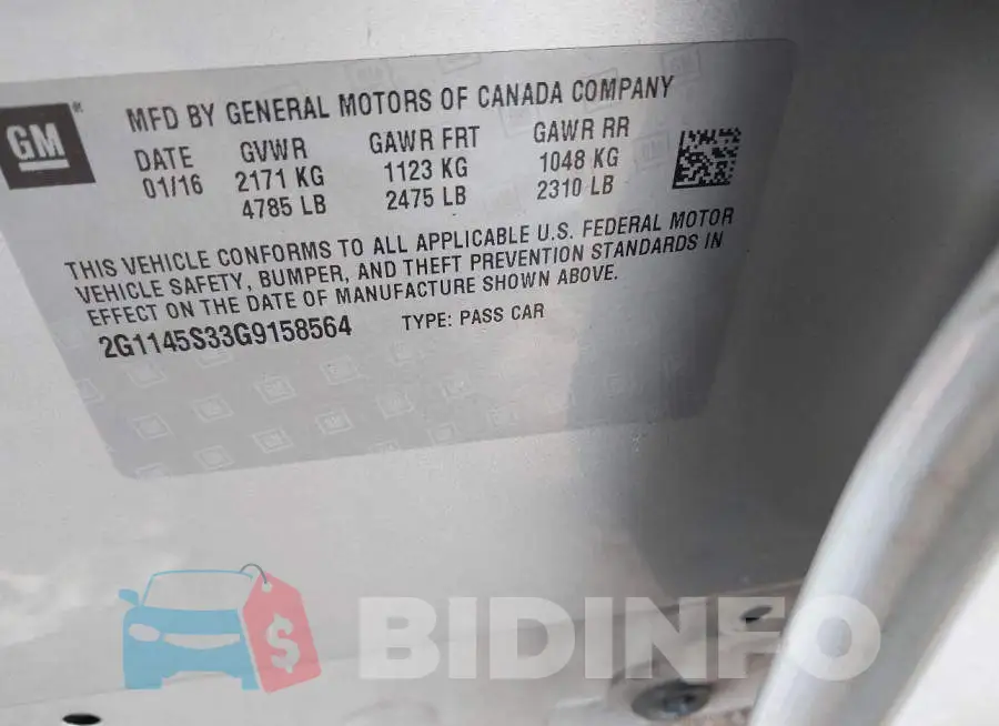 2G1145S33G9158564 Photo# 9