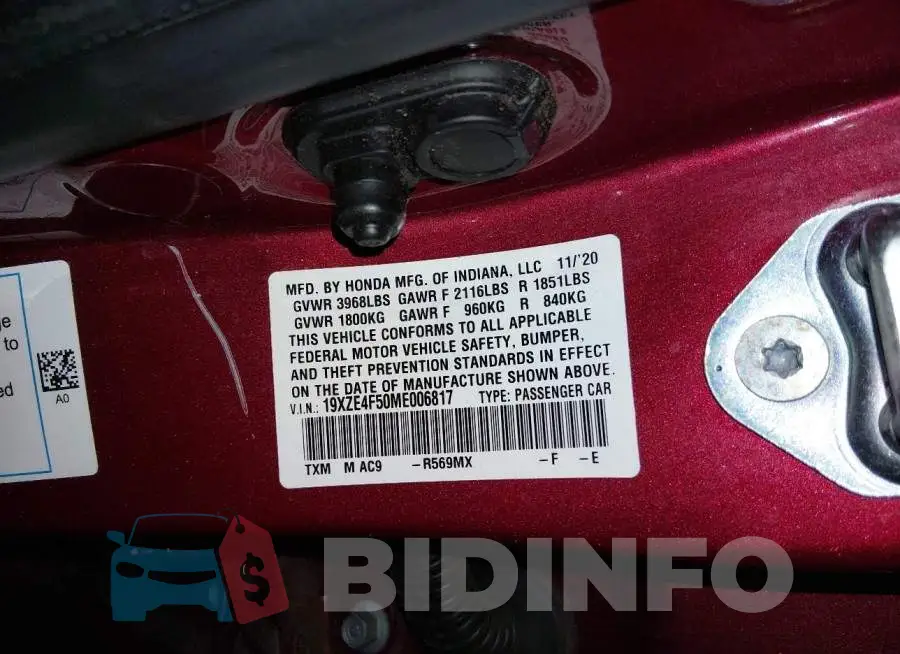 19XZE4F50ME006817 Photo# 9
