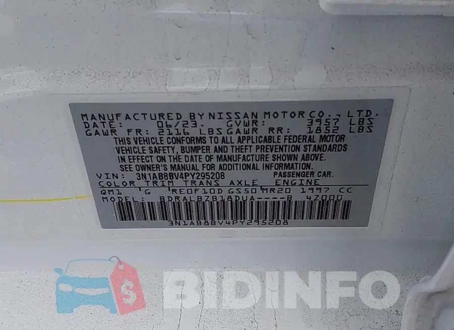 3N1AB8BV4PY295208 Photo# 9