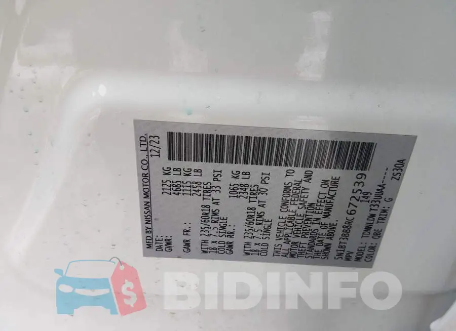 5N1BT3BB8RC672539 Photo# 9
