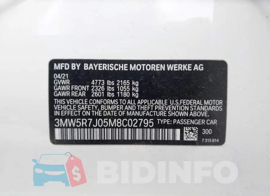 3MW5R7J05M8C02795 Photo# 9