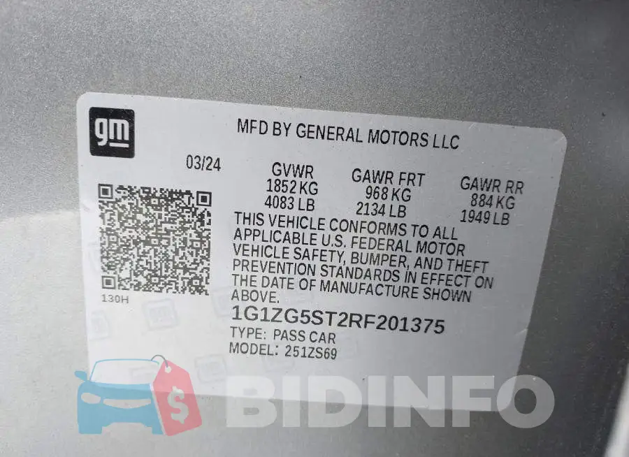 1G1ZG5ST2RF201375 Photo# 9