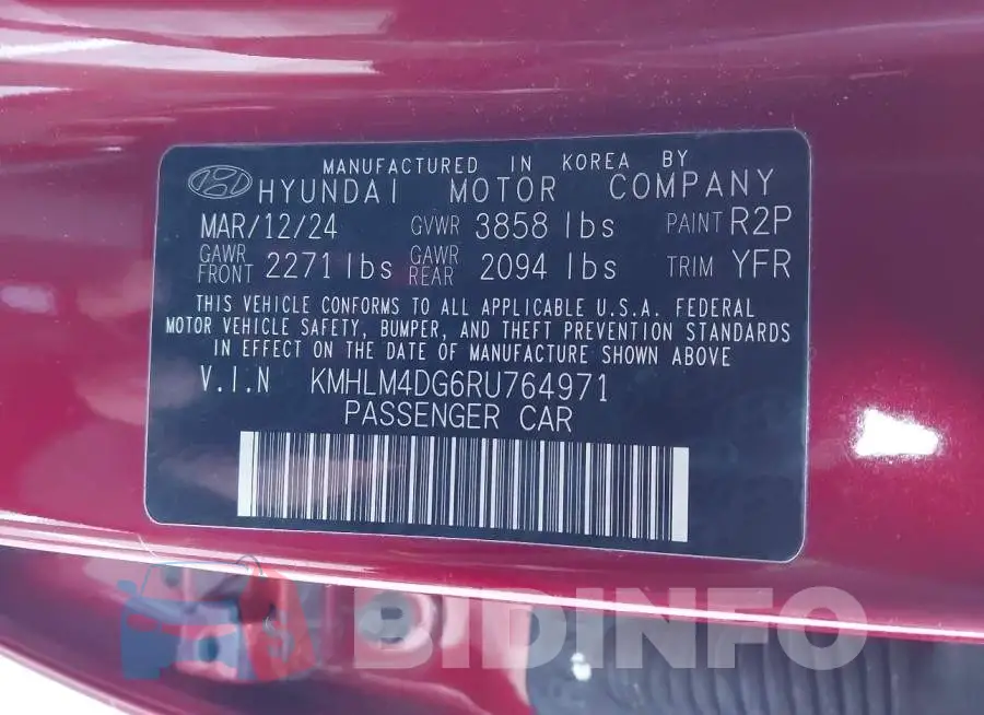 KMHLM4DG6RU764971 Photo# 9