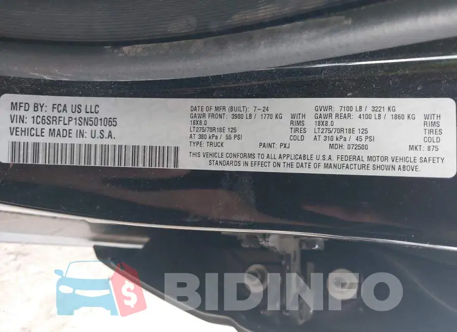 1C6SRFLP1SN501065 Photo# 9