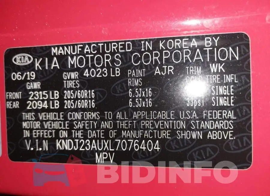 KNDJ23AUXL7076404 Photo# 9